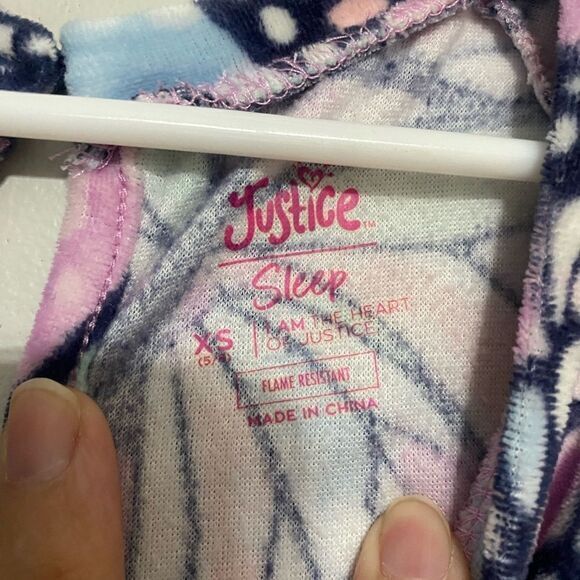 Justice Girl's Size Extra Small  Butterfly Elastic Waist‎ Sleepwear Romper - Picture 5 of 5